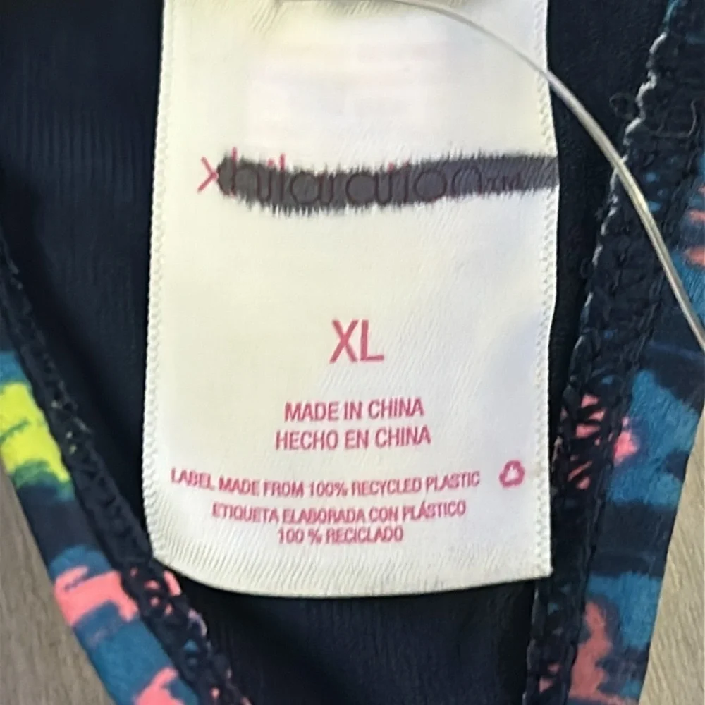 Xhilaration colorful swim bikini top size XL